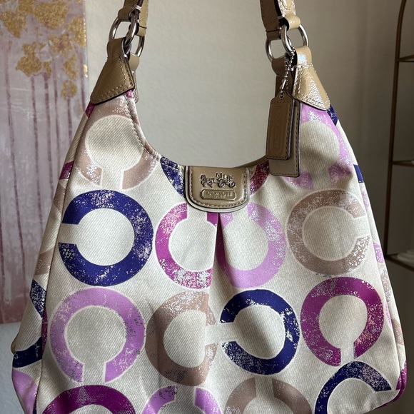 Y2K Coach Madison Op Art Sateen Maggie Shoulder Bag